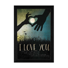 I Love You Underneath The Moon Black Framed Print Wall Art - Buy JJ's Stuff