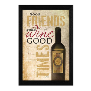 Good Wine 1 Black Framed Print Wall Art - Buy JJ's Stuff