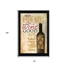 Good Wine 1 Black Framed Print Wall Art - Buy JJ's Stuff