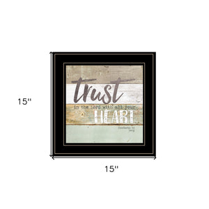 Trust In The Lord 2 Black Framed Print Wall Art