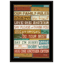 Our Family Rules 7 Black Framed Print Wall Art - Buy JJ's Stuff
