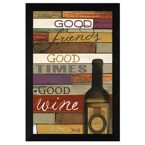 Good Wine 2 Black Framed Print Wall Art