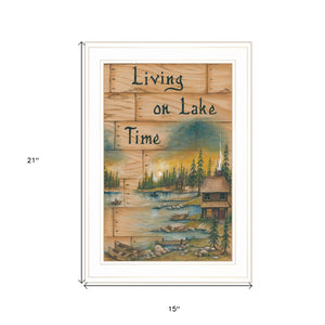 Living On The Lake 1 White Framed Print Wall Art - Buy JJ's Stuff