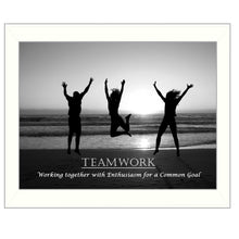 Teamwork 6 White Framed Print Wall Art