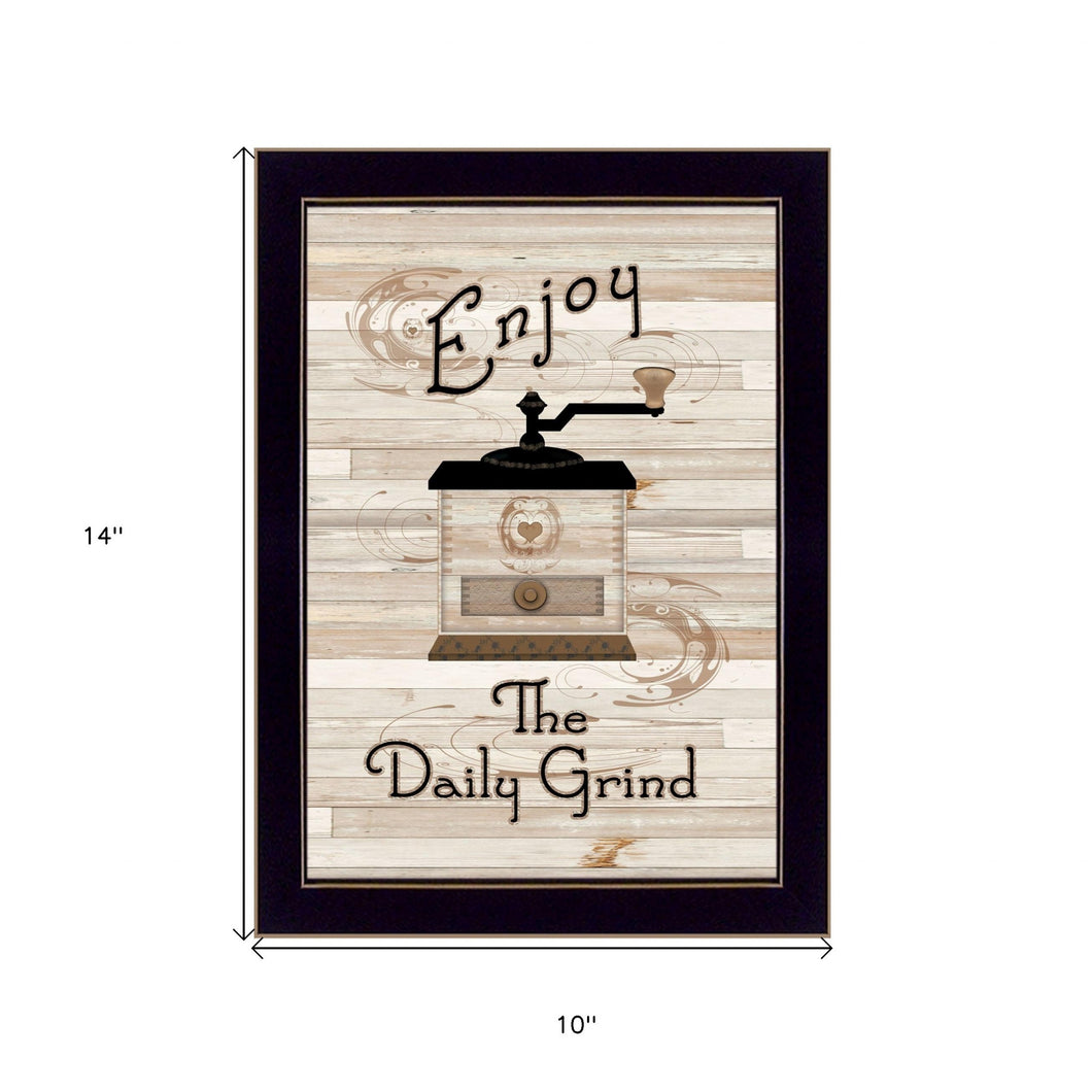 The Daily Grind 3 Black Framed Print Wall Art