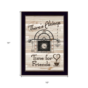 Time For Friends 3 Black Framed Print Wall Art