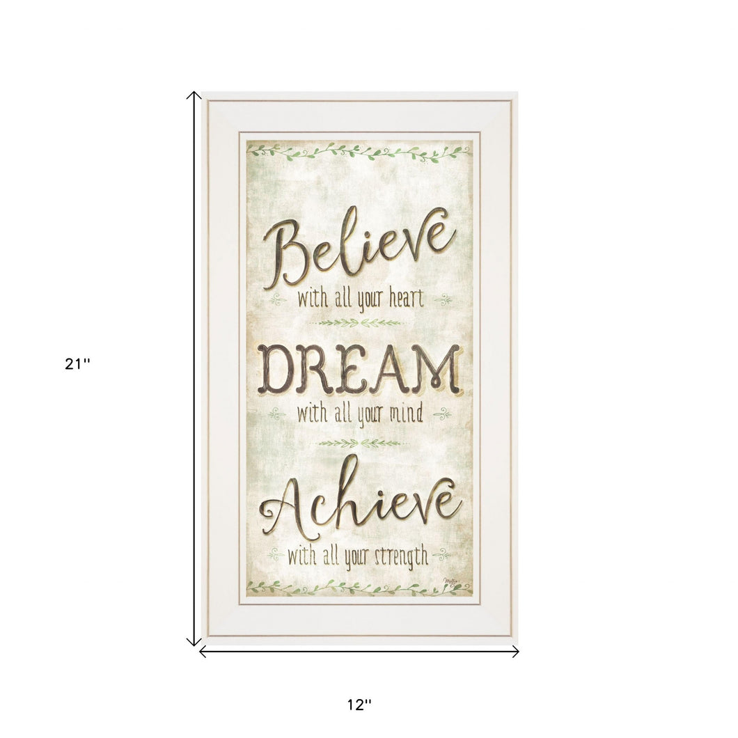 Believe 2 White Framed Print Wall Art - Buy JJ's Stuff