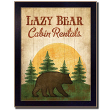 Lazy Bear 2 Black Framed Print Wall Art - Buy JJ's Stuff