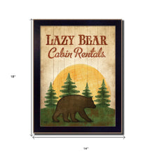 Lazy Bear 2 Black Framed Print Wall Art - Buy JJ's Stuff