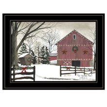 Christmas Barn 2 Black Framed Print Wall Art - Buy JJ's Stuff