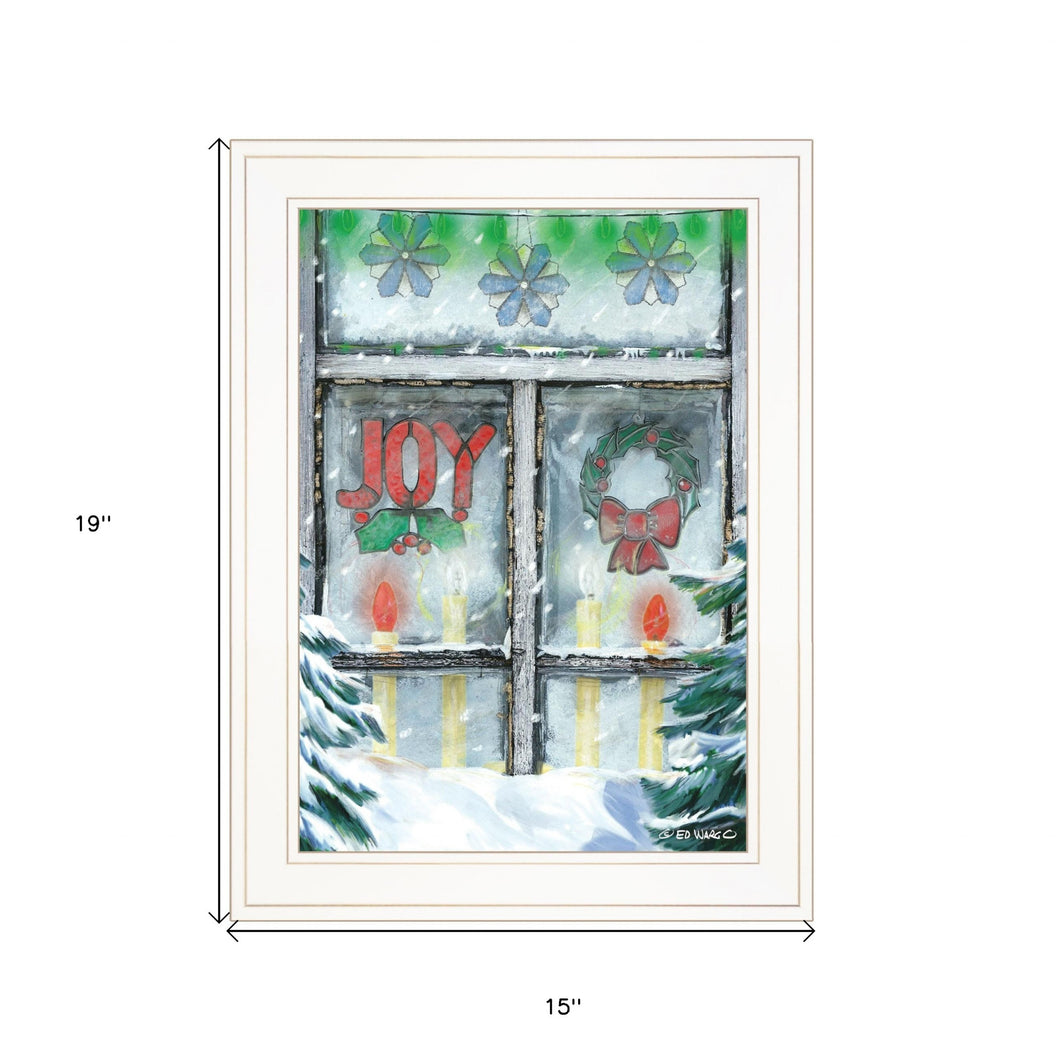 Christmas Joy 1 White Framed Print Wall Art - Buy JJ's Stuff