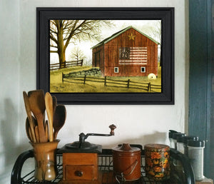Flag Barn 2 Black Framed Print Wall Art - Buy JJ's Stuff