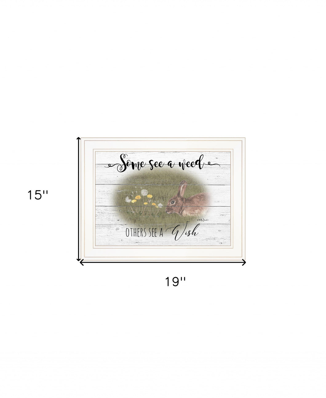 Some See A Weed 1 White Framed Print Wall Art