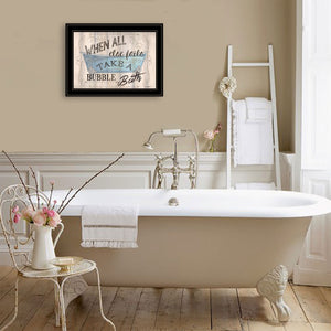 Take A Bubble Bath 2 Black Framed Print Wall Art