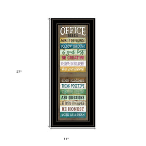 Office Rules 8 Black Framed Print Wall Art - Buy JJ's Stuff