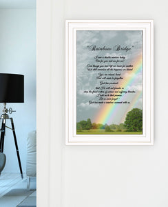 Rainbow Bridge White Framed Print Wall Art - Buy JJ's Stuff