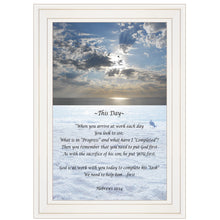This Day 1 White Framed Print Wall Art
