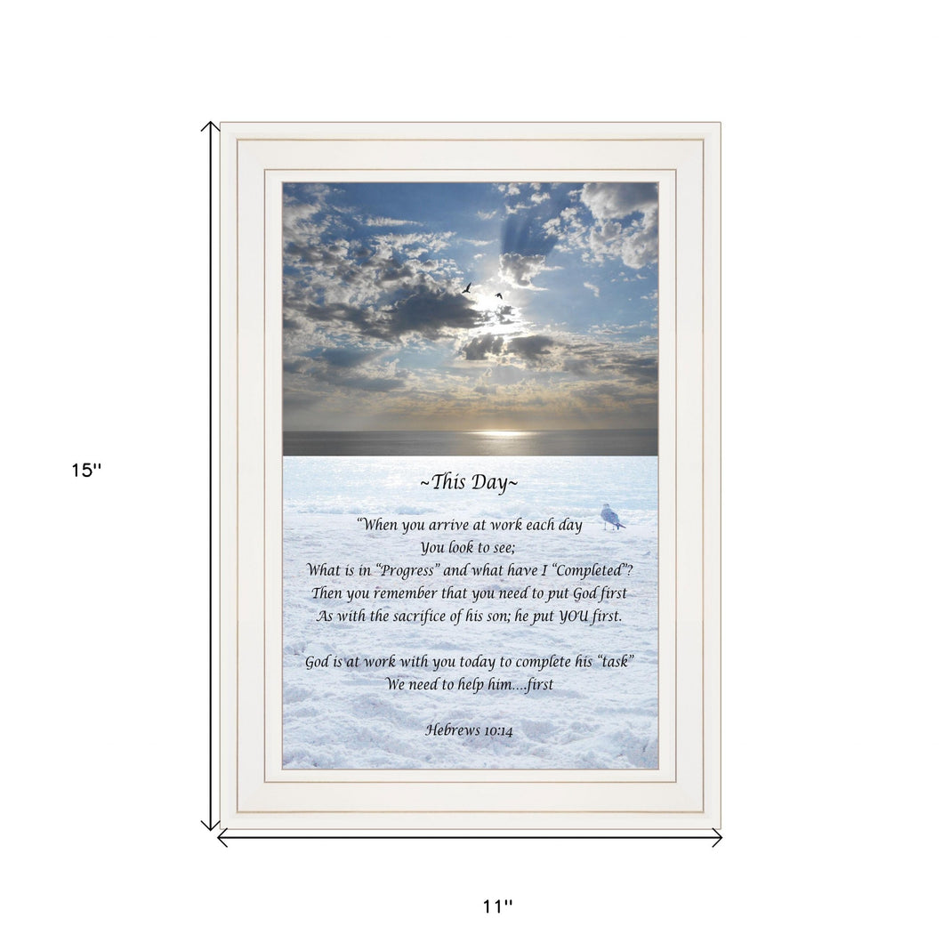 This Day 1 White Framed Print Wall Art