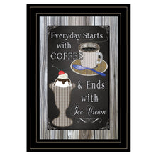 Everyday Starts With Coffee Chalkboard Framed 2 Black Framed Print Wall Art - Buy JJ's Stuff