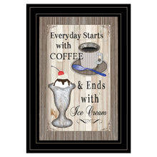 Everyday Starts With Coffee 2 Black Framed Print Wall Art - Buy JJ's Stuff
