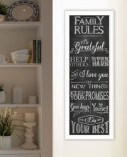 Family Rules 2 White Framed Print Wall Art - Buy JJ's Stuff