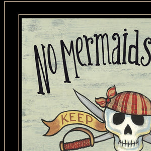 No Mermaids Allowed 3 Black Framed Print Wall Art - Buy JJ's Stuff