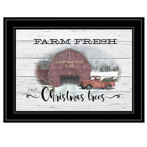 Farm Fresh Christmas Trees 3 Black Framed Print Wall Art - Buy JJ's Stuff