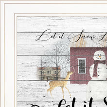 Let It Snow 2 White Framed Print Wall Art - Buy JJ's Stuff