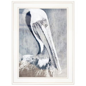 Pelican 1 White Framed Print Wall Art - Buy JJ's Stuff