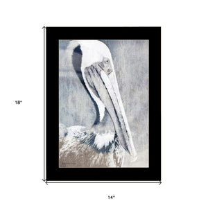 Pelican 3 Black Framed Print Wall Art - Buy JJ's Stuff