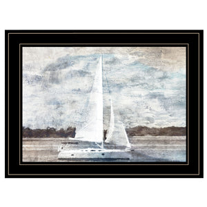 Sailboat On Water 3 Black Framed Print Wall Art - Buy JJ's Stuff