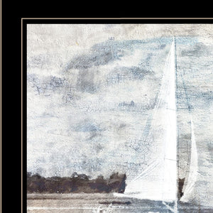 Sailboat On Water 3 Black Framed Print Wall Art - Buy JJ's Stuff