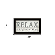 Relax 4 Black Framed Print Wall Art - Buy JJ's Stuff