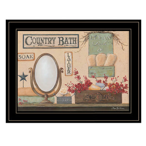 Country Bath 12 Black Framed Print Wall Art - Buy JJ's Stuff
