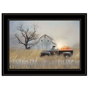 Fall Pumpkin Harvest 3 Black Framed Print Wall Art - Buy JJ's Stuff