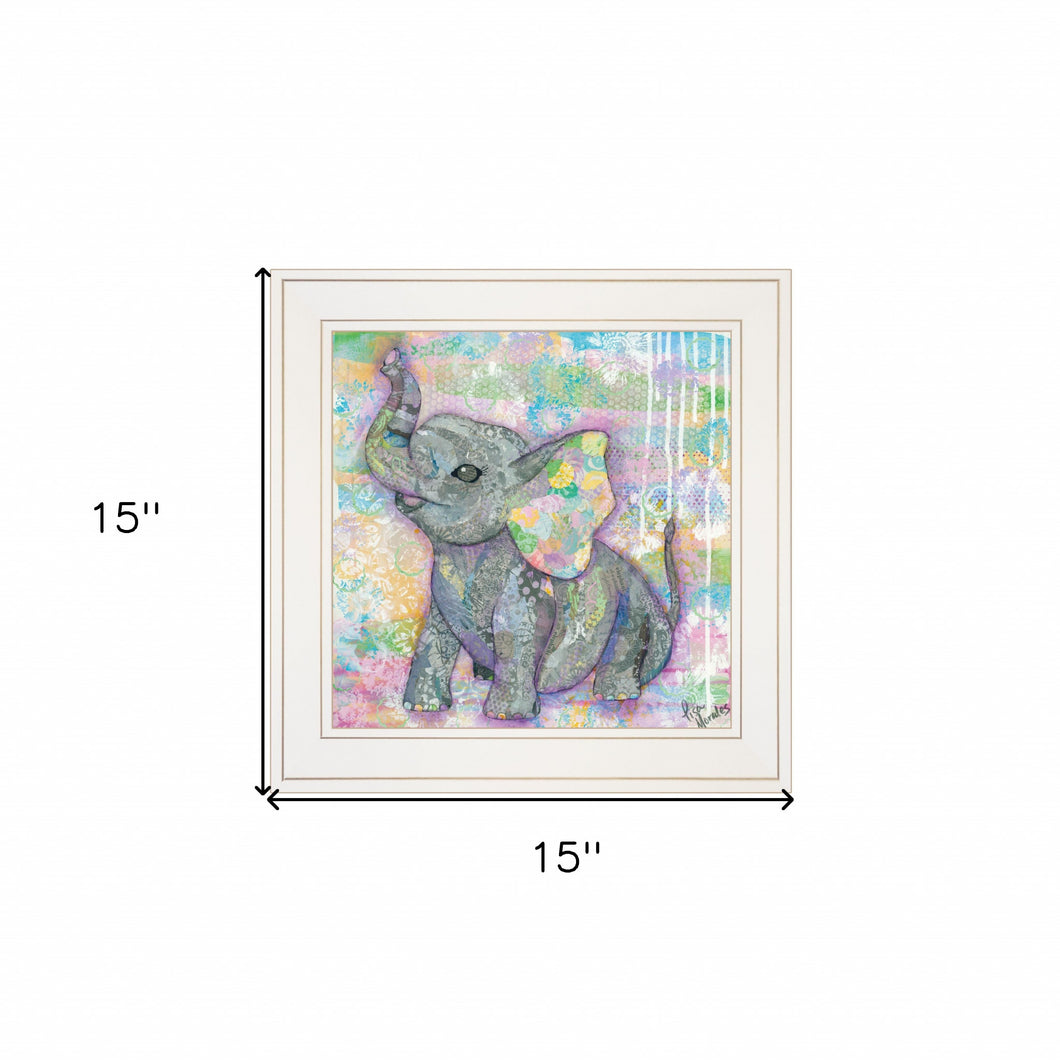 Elephant II 2 White Framed Print Wall Art - Buy JJ's Stuff