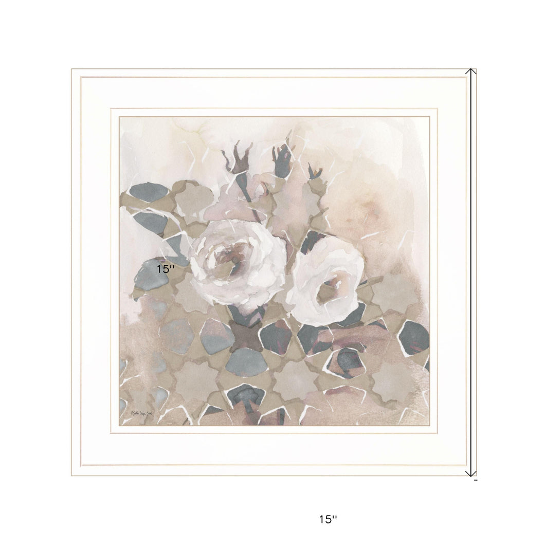 Transitional Blooms I 2 White Framed Print Wall Art