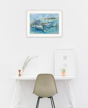 Dockside 2 White Framed Print Wall Art - Buy JJ's Stuff