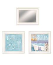 Set Of Three Wash 1 White Framed Print Wall Art - Buy JJ's Stuff