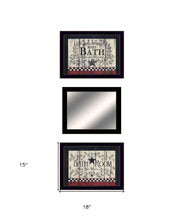 Set Of Three Hot Bath 14 Black Framed Print Wall Art - Buy JJ's Stuff