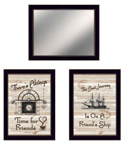 Set Of Three Friendship Journey 4 Black Framed Print Kitchen Wall Art - Buy JJ's Stuff