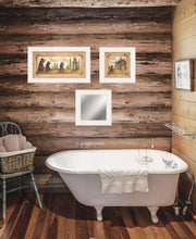 Set Of Three Nature Bath 4 White Framed Print Wall Art - Buy JJ's Stuff