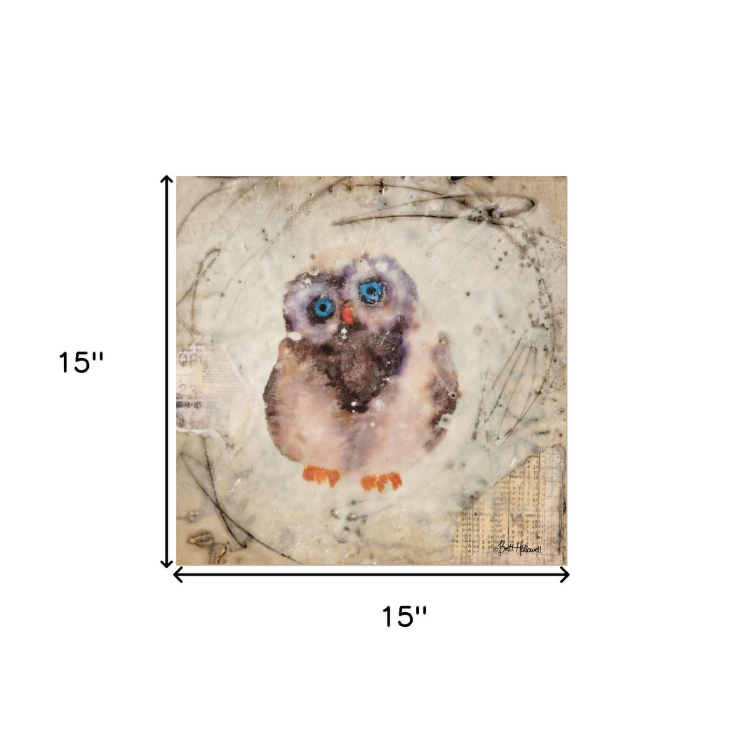 Set Of Two Wonder Years Owls 1 White Framed Print Wall Art