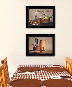 Set Of Two Amazing Grace 6 Black Framed Print Kitchen Wall Art - Buy JJ's Stuff