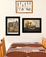 Set Of Two Grateful And Blessed Black Framed Print Kitchen Wall Art - Buy JJ's Stuff
