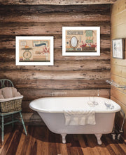 Set Of Two Country Bath III White Framed Print Bathroom Wall Art - Buy JJ's Stuff