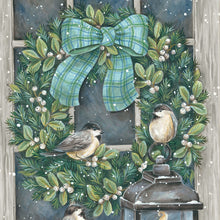 Winter Wreath 1 White Framed Print Wall Art