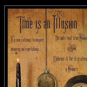 Time Is An Illusion 2 Black Framed Print Wall Art