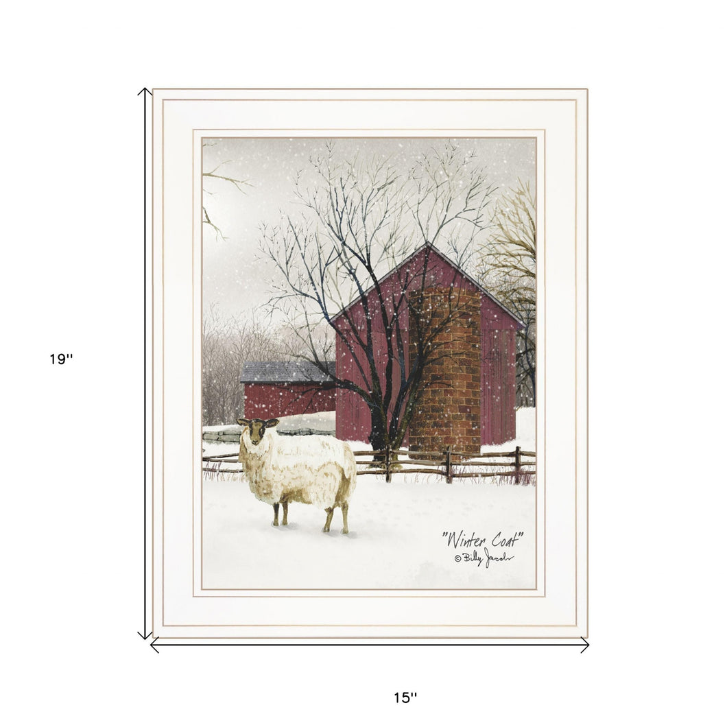 Winter Coat 1 White Framed Print Wall Art