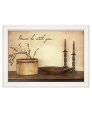 Peace Be With You 4 White Framed Print Wall Art - Buy JJ's Stuff